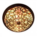 16 Inch Stained Glass Flush Mount