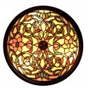 16 Inch Stained Glass Flush Mount