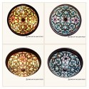 16 Inch Stained Glass Flush Mount