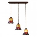 1 Light Stained Glass Pendant Light