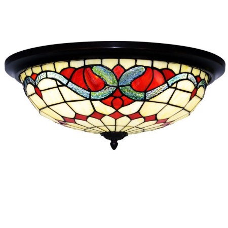 16 Inch Stained Glass Flush Mount