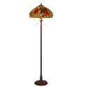 18 Inch Rose Stained Glass Floor Lamp