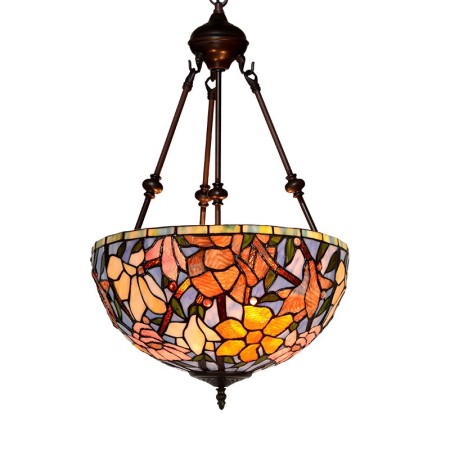 16 Inch Magnolia Flower Stained Glass Pendant Light