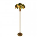 20 Inch Rural Stained Glass Floor Lamp