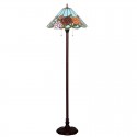 18 Inch Rose Stained Glass Floor Lamp