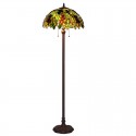 18 Inch Rural Retro Stained Glass Floor Lamp