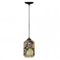 1 Light Stained Glass Pendant Light