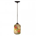 1 Light Stained Glass Pendant Light