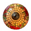 16 Inch Rustic Rural Stained Glass Pendant Light