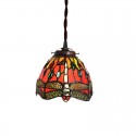 7 Inch 1 Light Stained Glass Pendant Light