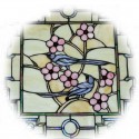 25 Inch Retro Stained Glass Flush Mount