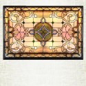 37 Inch Baroque Stained Glass Flush Mount