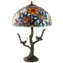 16 Inch Magnolia Flower Stained Glass Table Lamp