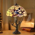 16 Inch Peach Stained Glass Table Lamp