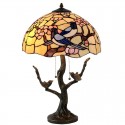 16 Inch Peach Stained Glass Table Lamp