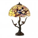 16 Inch Peach Stained Glass Table Lamp