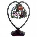 7 Inch Rose Stained Glass Table Lamp