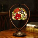 7 Inch Rose Stained Glass Table Lamp