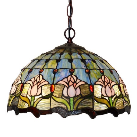 16 Inch Rural Stained Glass Pendant Light