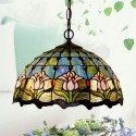 16 Inch Rural Stained Glass Pendant Light