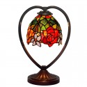 7 Inch Rose Stained Glass Table Lamp