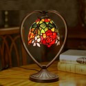 7 Inch Rose Stained Glass Table Lamp