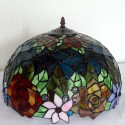 16 Inch Rose Stained Glass Pendant Light