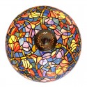 16 Inch Retro 1 Light Stained Glass Pendant Light