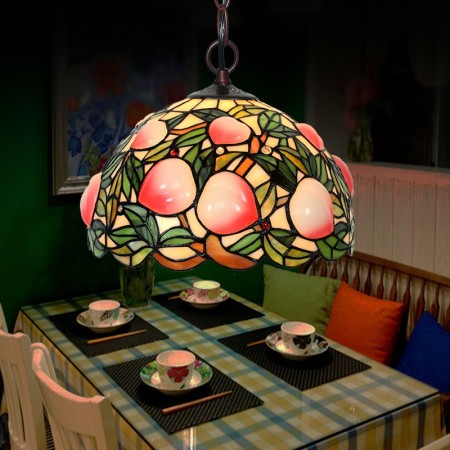 12 Inch Stained Glass Pendant Light