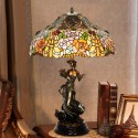 18 Inch Rose Stained Glass Table Lamp