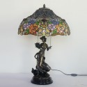 18 Inch Rose Stained Glass Table Lamp