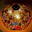 18 Inch Rose Stained Glass Table Lamp