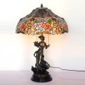 18 Inch Rose Stained Glass Table Lamp