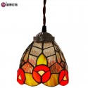 6 Inch Rural 3 Light Stained Glass Pendant Light