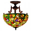 16 Inch Tulip Stained Glass Pendant Light