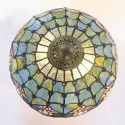 16 Inch Blue Tulip Stained Glass Pendant Light