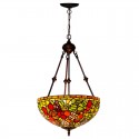 16 Inch Rural Stained Glass Pendant Light