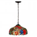 16 Inch Retro Stained Glass Pendant Light