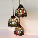 3 Light Stained Glass Pendant Light