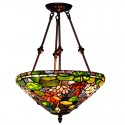 16 Inch Rural Stained Glass Pendant Light