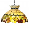 18 Inch Fruit 1 Light Stained Glass Pendant Light