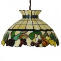 18 Inch Fruit 1 Light Stained Glass Pendant Light