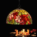 12 Inch 1 Light Stained Glass Pendant Light