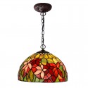 12 Inch 1 Light Stained Glass Pendant Light