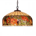 20 Inch Rose Stained Glass Pendant Light