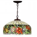 20 Inch Rose Stained Glass Pendant Light