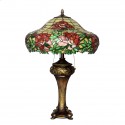 18 Inch Peony Stained Glass Table Lamp