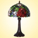 12 Inch Red Stained Glass Table Lamp