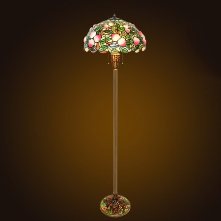 20 Inch Rural Stained Glass Floor Lamp