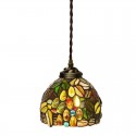 7 Inch Grape 1 Light Stained Glass Pendant Light